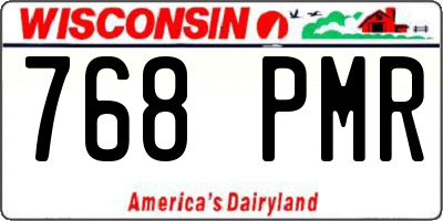 WI license plate 768PMR