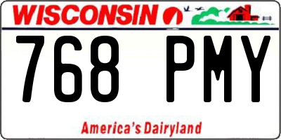 WI license plate 768PMY