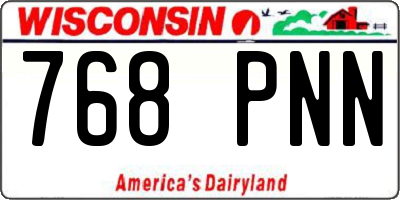 WI license plate 768PNN