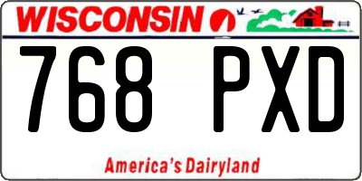 WI license plate 768PXD