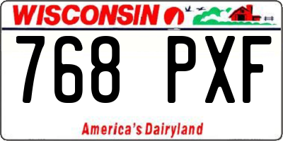 WI license plate 768PXF