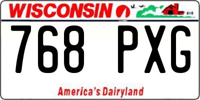 WI license plate 768PXG