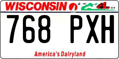 WI license plate 768PXH
