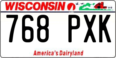 WI license plate 768PXK