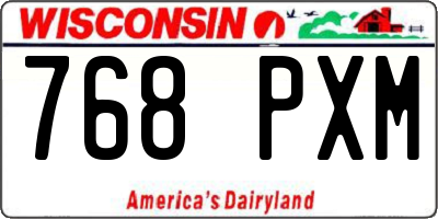 WI license plate 768PXM