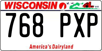 WI license plate 768PXP