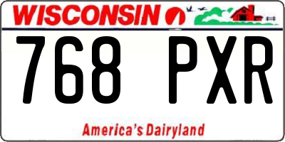 WI license plate 768PXR