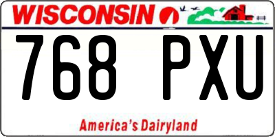 WI license plate 768PXU