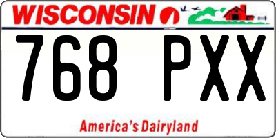 WI license plate 768PXX