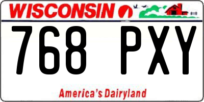 WI license plate 768PXY