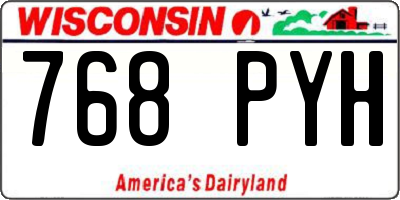 WI license plate 768PYH