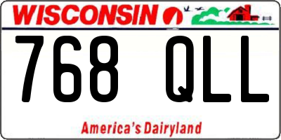 WI license plate 768QLL
