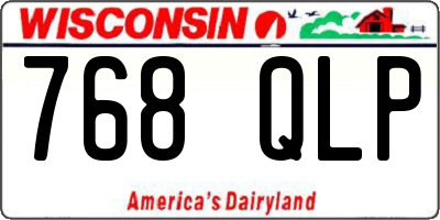 WI license plate 768QLP
