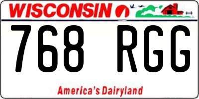 WI license plate 768RGG