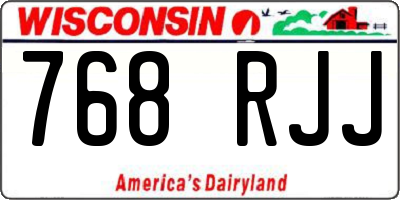 WI license plate 768RJJ