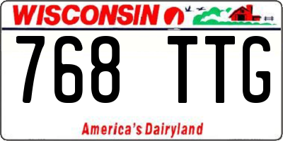 WI license plate 768TTG