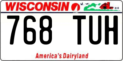 WI license plate 768TUH