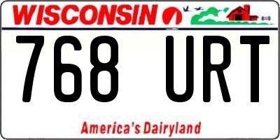 WI license plate 768URT