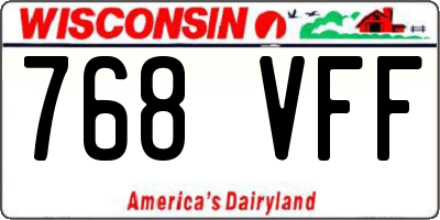 WI license plate 768VFF