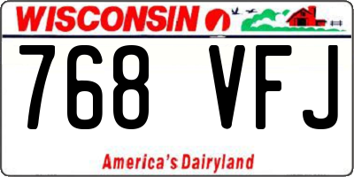 WI license plate 768VFJ