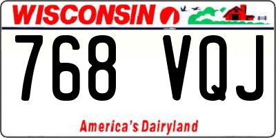 WI license plate 768VQJ