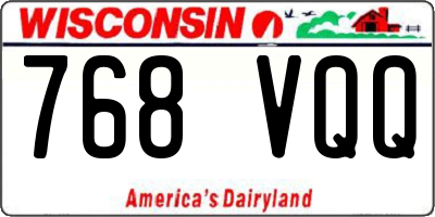 WI license plate 768VQQ