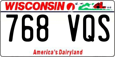 WI license plate 768VQS