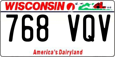 WI license plate 768VQV