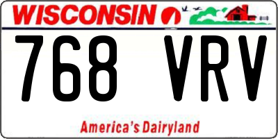 WI license plate 768VRV