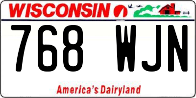 WI license plate 768WJN