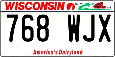 WI license plate 768WJX