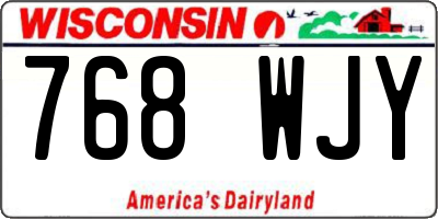 WI license plate 768WJY