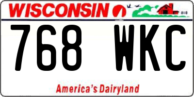 WI license plate 768WKC