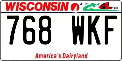 WI license plate 768WKF