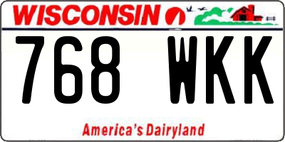 WI license plate 768WKK