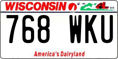 WI license plate 768WKU