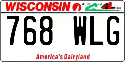WI license plate 768WLG
