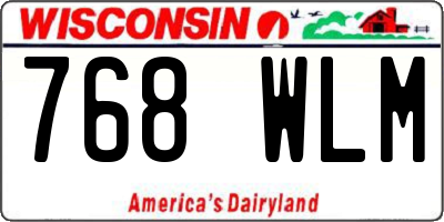 WI license plate 768WLM
