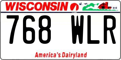 WI license plate 768WLR