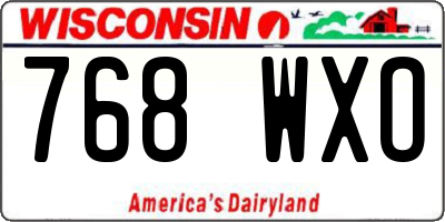 WI license plate 768WXO
