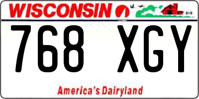 WI license plate 768XGY