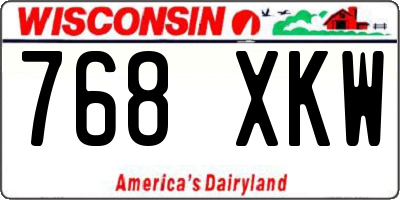 WI license plate 768XKW