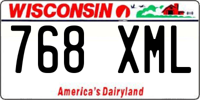 WI license plate 768XML