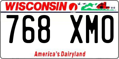 WI license plate 768XMO