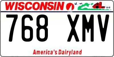 WI license plate 768XMV