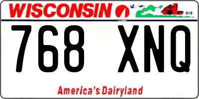 WI license plate 768XNQ