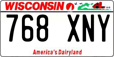 WI license plate 768XNY