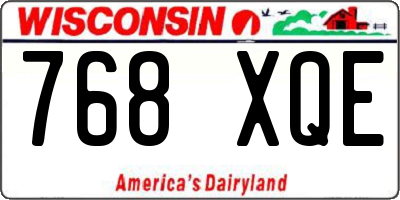WI license plate 768XQE