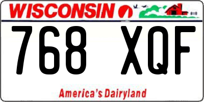 WI license plate 768XQF