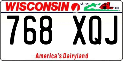 WI license plate 768XQJ